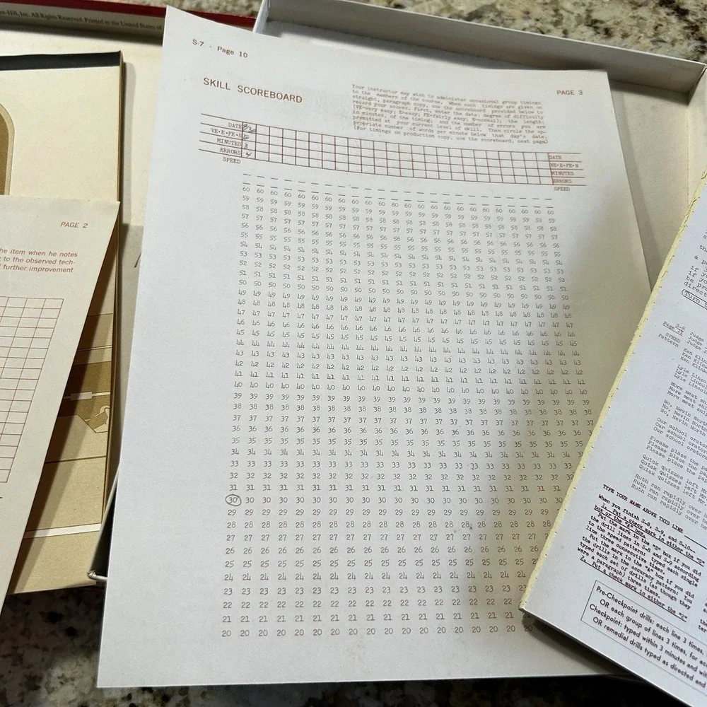 Vintage 1966 Gregg Typing 2 Complete Boxed Kit Adult Education McGraw-Hill